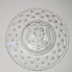 President McKinley Protection and Plenty Glass Portrait Plate
